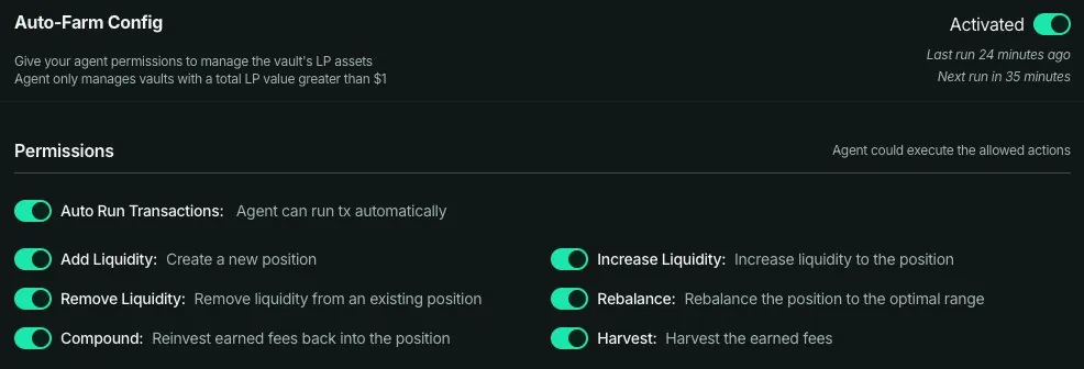 Auto-Farm Config PAMAN v1.6.3: semua izin aktif, termasuk Compound.