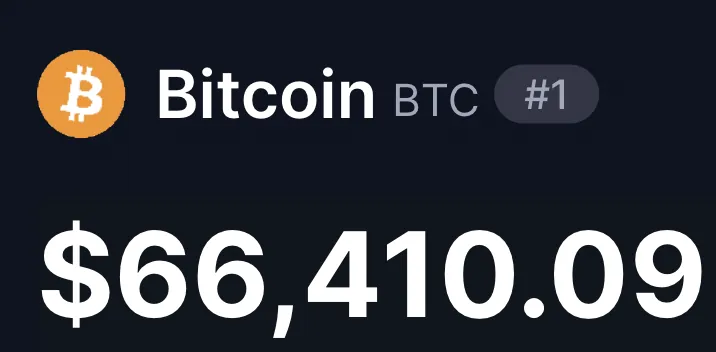 Harga Bitcoin (BTC), aset kripto peringkat #1, saat artikel ditulis: $66.410,09.