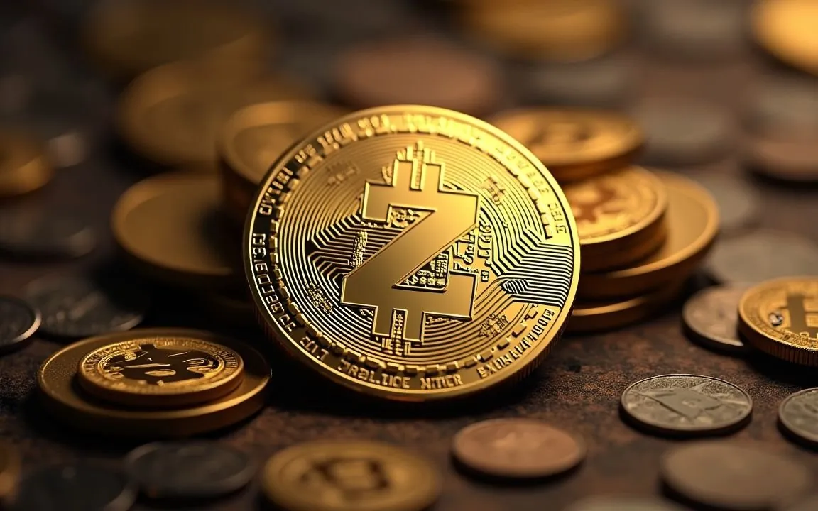 Foto koin Zcash.